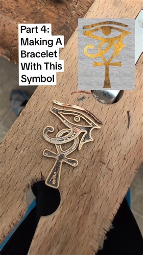 Making An Ankh & Eye Of Horus Bracelet Part 4: Soldering The Eyebrow #jewelrymaking #handmade