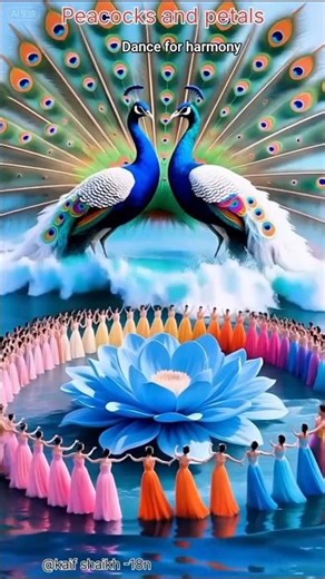 **"Dance for Harmony:Peacocks and petals"**