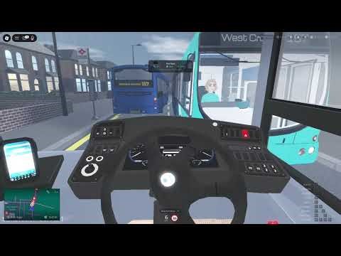 Route 157 in Sim Server Croydon (A BUS CRASHED INTO ME) #roblox #robloxcroydon