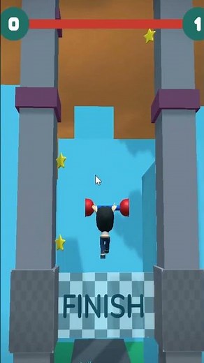 Fall Guy Stick Column Runner Walkthrough Game #Shorts