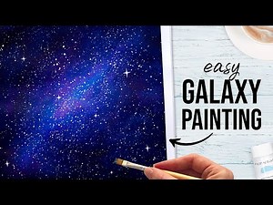 EASY Galaxy Night Sky Painting for Beginners | Step by Step Acrylic Art Tutorial