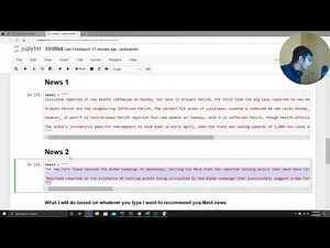 How to make very simple News Recommendation based on what you type using python | Term Frequency