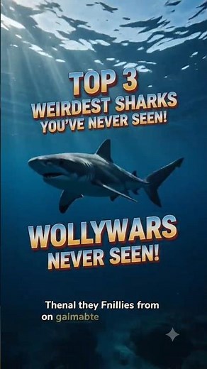 Meet the Top 3 strangest-looking sharks ever discovered! 🦈 From the bizarre Sawshark to the
