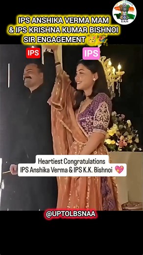 IPS ANSHIKA VERMA MAM WEDS IPS K K BISHNOI SIR RING CEREMONY 💍 #ips #engagement #wedding
