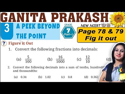 Class 7 Math Ganita Prakash Solution | Ch 3 A Peek Beyond the Point | Page 78 & 79 Fig it out