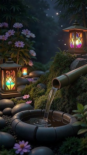 Healing Bamboo Water Fountain Sounds 🌿 Relaxing Music for Deep Sleep & Meditation