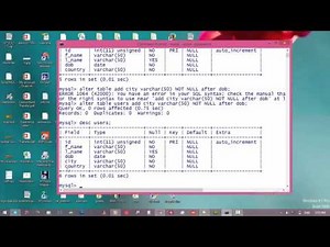 11. Alter Table and Change The Structure Of The Table || Command Prompt and MySql Tutorial