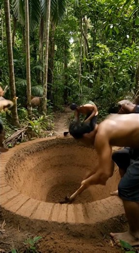 "Watch How They Build a Jungle Water Channel & Mini Pool by Hand