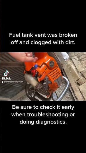 Tank vent can cause confusion! #husqvarna #chainsaw #chainsawrepair #346xp #chainsawlife