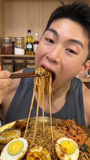 Slurping Noodles ASMR 🍜 #shorts