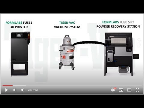 TIGER-VAC VACUUM SYSTEM + FORMLABS FUSE 1 & SIFT - USER DEMO