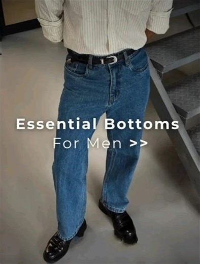 Essential bottom for men #shortvideo #mensfashion #outfitideas #oldmoney #trending #bottomwear#jeans
