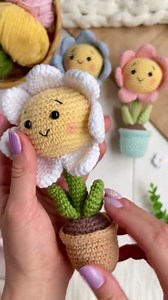 Crochet Pattern Amigurumi Flower in Pot, Crochet Plant PDF, Amigurumi Sunflower or Daisy Easy Crochet Pattern, Amigurumi and Rattles - Etsy
