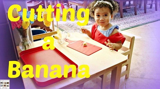 CUTTING A BANANA PRACTICAL LIFE ACTIVITY FOR TODDLERS This video makes me laugh every time! My 20-month-old granddaughter's response to the activity is priceless! (It would be Minion approved!) See resources here: http://livingmontessorinow.com/montessori-monday-cutting-a-banana-practical-life-activity-for-toddlers/ See the full YouTube video: https://www.youtube.com/watch?v=dvwpHtwxEOI Pin for later: https://www.pinterest.com/pin/1618549843792984/ | Living Montessori Now