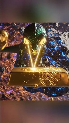 Lizard in Space ASMR: Melting Gold with Epic Laser Eyes!