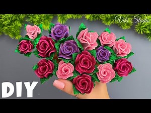 EASY Flowers from Foam Sheets! DIY Home Decorations