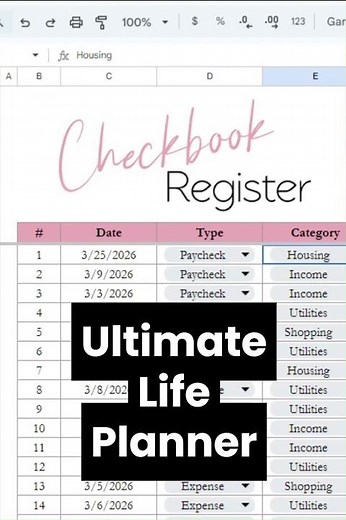 How to Stay Organized with this Life Planner Template - Works in Google Sheets and Excel