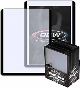 BCW 3x4 Topload Card Holder - Black Border | 25 Pack | Premium Quality Rigid PVC Protector for Standard Size Trading Cards | Card Holders for Sports Cards, MTG, Pokemon, and More (Black)