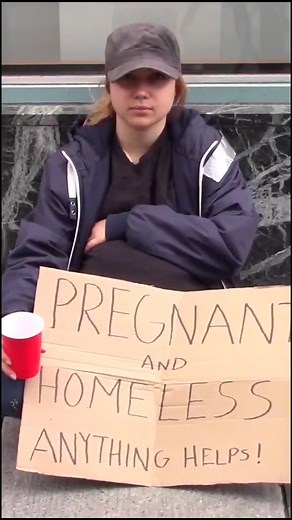 Would you help a pregnant homeless woman? Watch the full video on my YouTube. #foryou #foryoupage #fyp #homeless #help