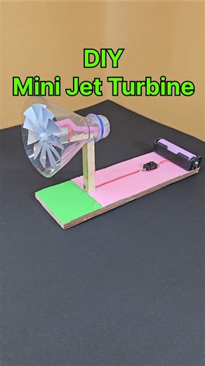 DIY Mini Jet Turbine for Science Project 💡 #diy #shorts #ytshorts