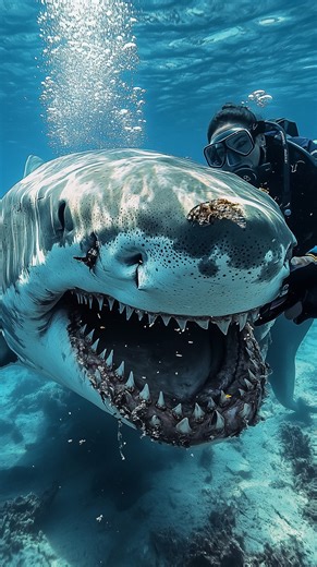 Scuba Divers Clean Barnacles Off of Deadly Sharks #sharks #barnacles #shark #scubadiving | Most Amazing Top 10