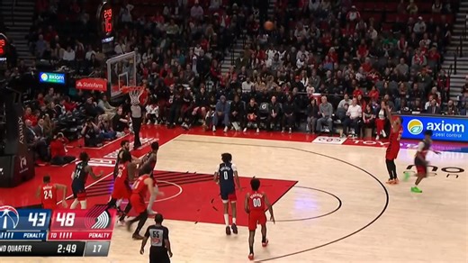 进步显著！杨瀚森6分4板1盖，今日奇才vs开拓者全场高清完整版，莱利14分1助2断，卡马拉23分7板3断