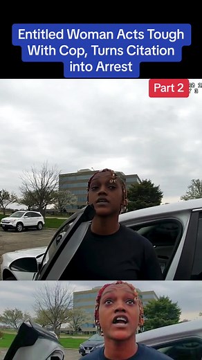 Entitled Woman Acts Tough With Cop, Turns Citation into Arrest #cops #copsontiktok #police #policeofficer #Bodycam #caughtoncamera #jail #arrested #jail #lawenforcement #viral #foryoupage