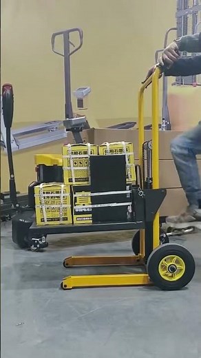 200Kg小型手動油壓推高機 折疊手動液壓堆高車 輕便小型升降搬運推車 家用可擕式 油壓拖板車 升降機 升高車
