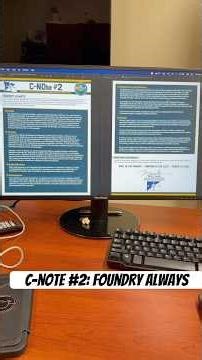 C-NOte Number 2 just dropped — Foundry Always.