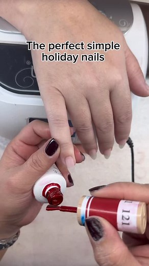 Simple holiday nails that still sparkle ✨ Classic red paired with soft gold shimmer — elegant, festive, and perfect for the season without being over-the-top ❤️ Walk-ins welcome | 7-Day Warranty | Thornton, CO #nailcenterthornton #nails #nailstyle #nailsnailsnails #nails #nailinstagram #nailart #nailsalon #naildesign | Nailcenterthornton | Facebook
