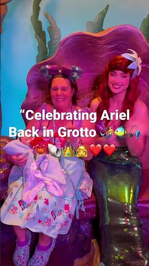 Celebrating Ariel’s Arrival back in Ariel’s Grotto at Walt Disney World Magic Kingdom 🧜‍♀️🐠🦀❤️