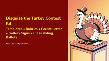 Thanksgiving “Disguise the Turkey” Project • Gallery, Voting, Awards • K–6
