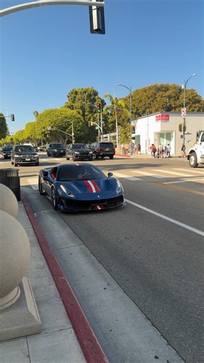 A heavily modified Ferrari 488 Pista was spotted tearing through Rodeo Drive, turning heads with its aggressive aero kit and custom exhaust. The 488 Pista, priced around $450K, packs a 3.9L twin-turbo V8 pushing 710 horsepower to the rear wheels. Fun fact—“Pista” means “track” in Italian, a fitting name for one of Ferrari’s most focused road-legal machines.#Ferrari #488Pista #RodeoDrive #carspex #fblifestyle | CarSpex