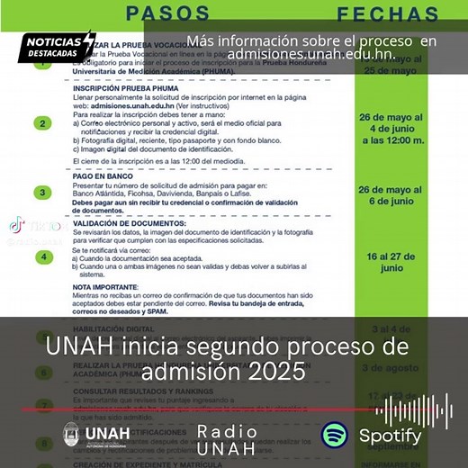 Proceso de Admisión 2025 en la UNAH: Información Clave