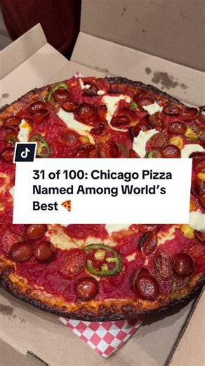 31 of 100: Trying one of the best pizzas in the world in Chicago 🍕 Chicago is known for deep dish… but this pan pizza might be even better. #ChicagoFood #ChicagoPizza #PizzaTok #ChicagoRestaurants #chicagofoodguide