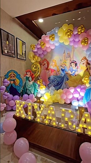 👑 Princess Theme Birthday Decoration at Home | Luxury Balloon Decoration Ideas 2026 # #sbscribe
