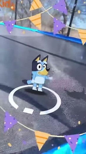 Bluey Jumping and Dancing on a Trampoline #shorts