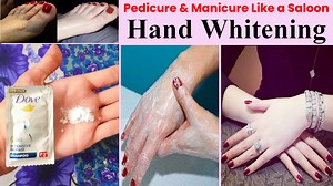 Homemade Pedicure & Manicure Like a Saloon | Get Smooth Fair Hands In 5 Minutes 😱 Skin Care Tips #handwhitening #feetwhitening #feetskincare #handskincare #fairness #beautytips | Beauty Secrets Hindi