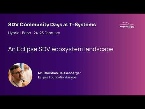 An Eclipse SDV ecosystem landscape