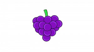 Download animated video of the grape shape logo for free
