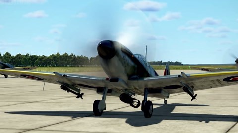 Spitfire Strike! British Fighter takes Heavy Damage on Mission! Historic Cinematic IL-2 Sturmovik