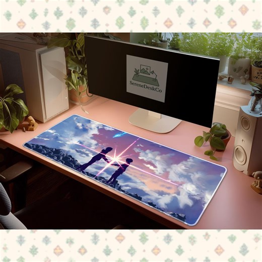 Your Name Anime Mouse Pad XL Kimi No Na Wa Desk Mat Romantic Sky Scene Gaming Mousepad Aesthetic Gift - Etsy