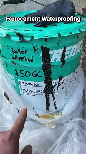 Ferrocement Waterproofing using TREMproof 250GC roller applied Modified Polyurethane Membrane
