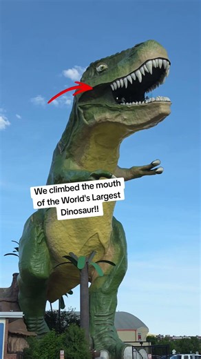 We went inside the mouth of the WORLD'S LARGEST DINOSAUR! 86 feet T-Rex!!