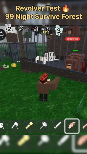 Revolver Test 🔥 99 Night Survive Forest #roblox