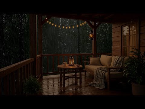Heavy Rain in the forest and Thunderstorm sounds for Sleep