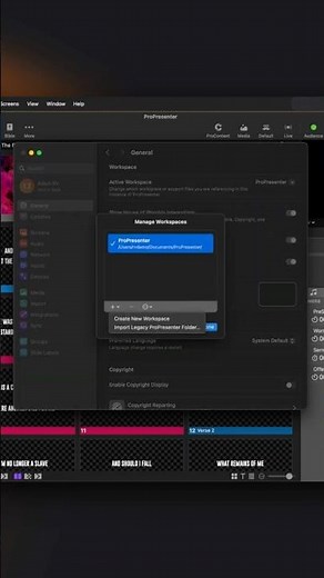 How to manage multiple Workspace in ProPresenter #propresenter #churchmedia