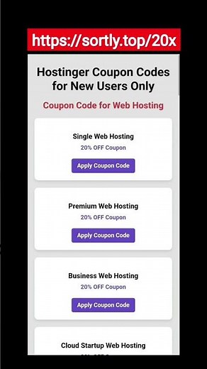 Hostinger Coupon Code 2026 - Hostinger Cloud Hosting, VPS Hosting, Web Hosting Discount Coupon Code