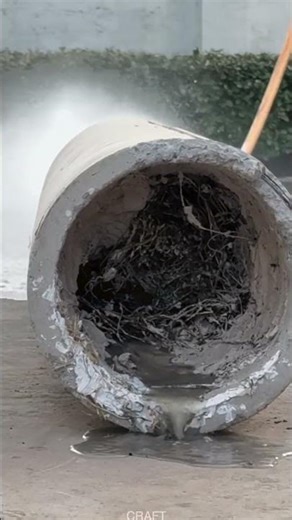 Concrete Pipe Clog Cleaning: Tools & Process Demo