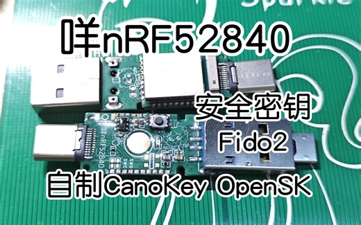 「咩咩焊接」已开源 自制Type-C双头Canokey OpenSK Fido2 安全密钥 通行密钥 两步验证 物理usb key yubikey平替